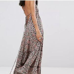 Le Ragazze | Dresses | Le Ragazze Made In Italy Linen Blend Long Sleeve  Floral Maxi Dress | Poshmark